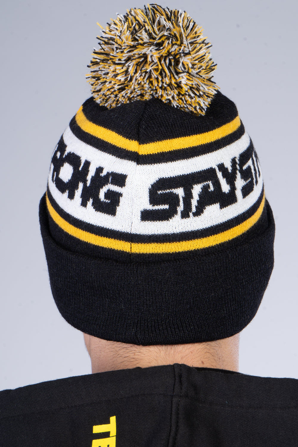 BOBBLE / BEANIE / CUFF / BLACK & YELLOW