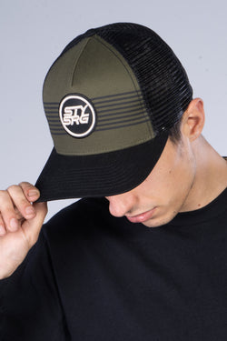 ICON STRIPE / SNAPBACK / HEADWEAR / BLACK/OLIVE