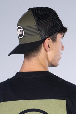 ICON STRIPE / SNAPBACK / HEADWEAR / BLACK/OLIVE