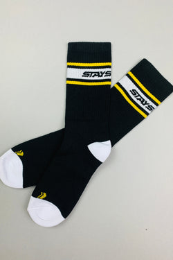 STRIPE / SOCKS / SINGLE PAIR / BLACK