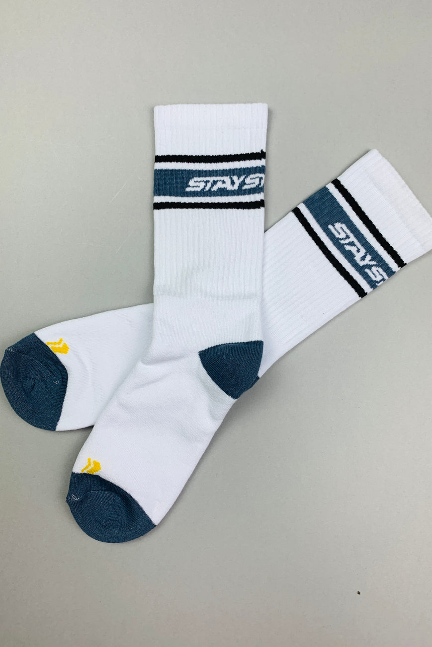 STRIPE / SOCKS / SINGLE PAIR / WHITE