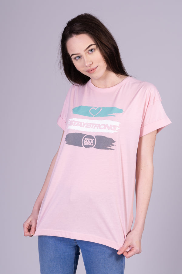 STRIPES WOMANS / TEE / PINK