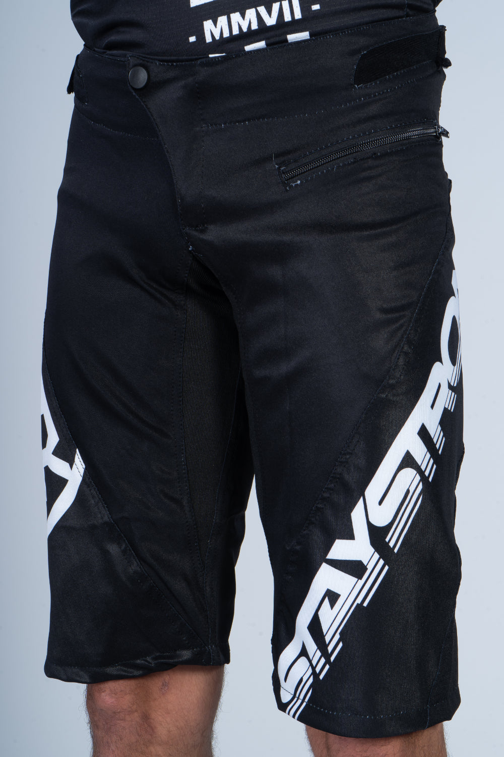 2020 STAY STRONG / RACE SHORTS / ADULT / BLACK WHITE