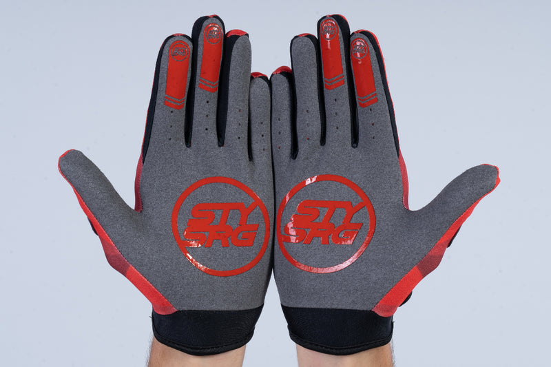 TRICOLOUR / GLOVES / ADULT / RED