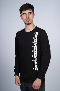 WORLDWIDE / TEE / L/S / BLACK