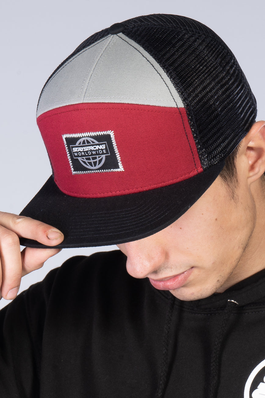 WORLD WIDE / SNAPBACK / HEADWEAR / BLACK/MAROON